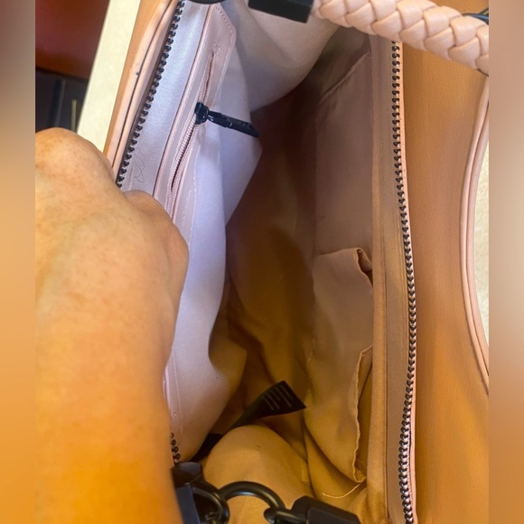 BADGLEY MISCHKA Pink Vegan Leather Crossbody Satchel, NWT - Picture 8 of 11